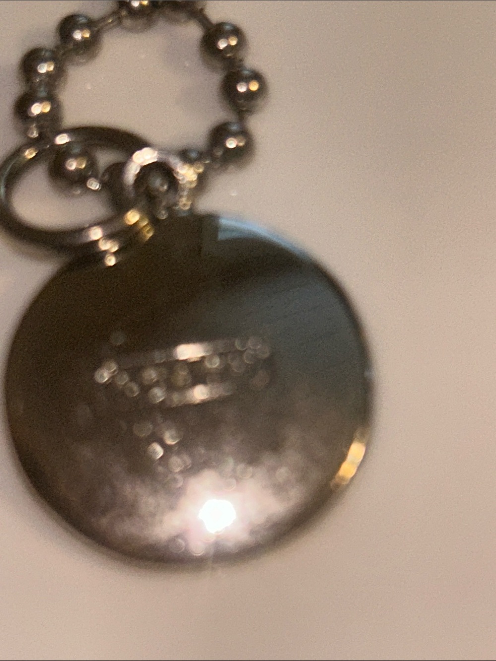 Coach Silver-Tone Round Logo Charm for bags, wallets - Picture 3 of 3